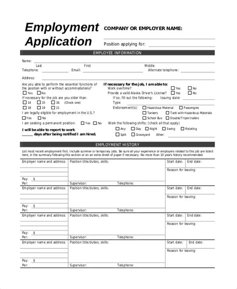 FREE 8+ Sample Job Application Templates in PDF