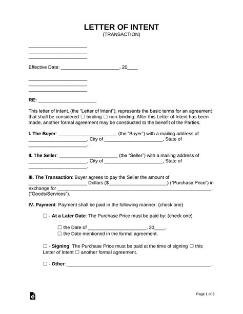 FREE 8+ Sample Letter of Intent Format in PDF MS Word