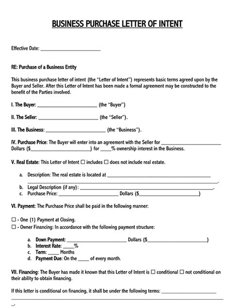 FREE 8+ Sample Letter of Intent to Purchase Business in PDF MS Word