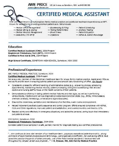 FREE 8+ Sample Medical Assistant Resume Templates in PDF MS Word