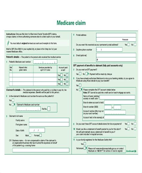 FREE 8+ Sample Medicare Forms in MS Word PDF