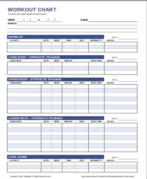 FREE 8+ Sample Printable Workout Sheet Templates in MS Word PDF