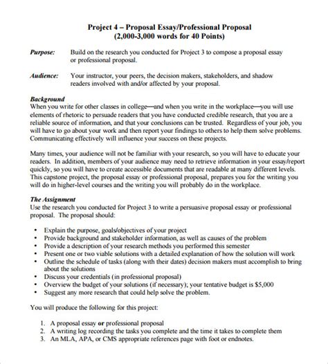 FREE 8+ Sample Professional Proposal Templates in PDF MS Word Excel