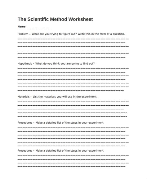 FREE 8+ Sample Scientific Method Worksheet Templates in MS Word PDF