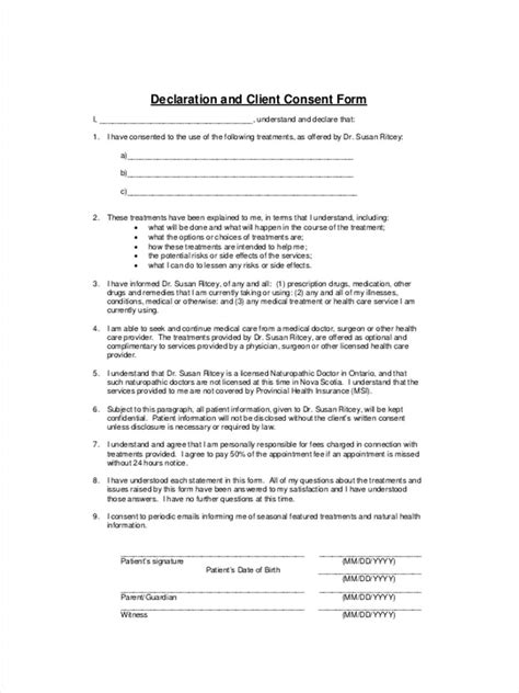FREE 9+ Client Consent Forms in PDF Ms Word