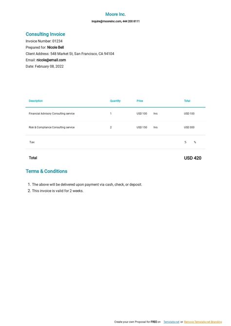 FREE 9+ Consulting Invoice Samples in Google Docs Google Sheets