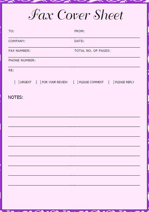 FREE 9+ Cover Sheet Templates in MS Word PDF