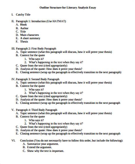 FREE 9+ Essay Outline Samples in MS Word PDF