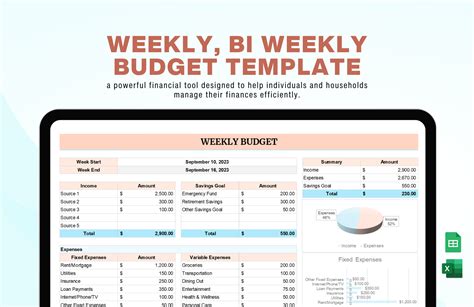 FREE 9+ Examples of BiWeekly Budget Templates in Google Docs Google Sheets Excel MS Word