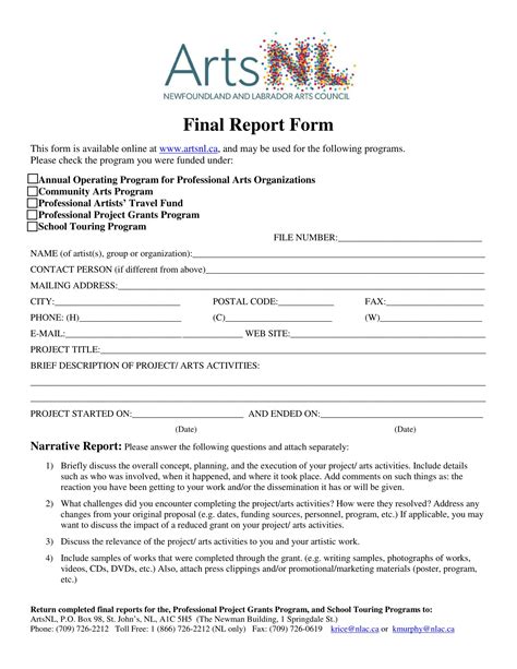 FREE 9+ Final Report Forms in PDF MS Word Excel