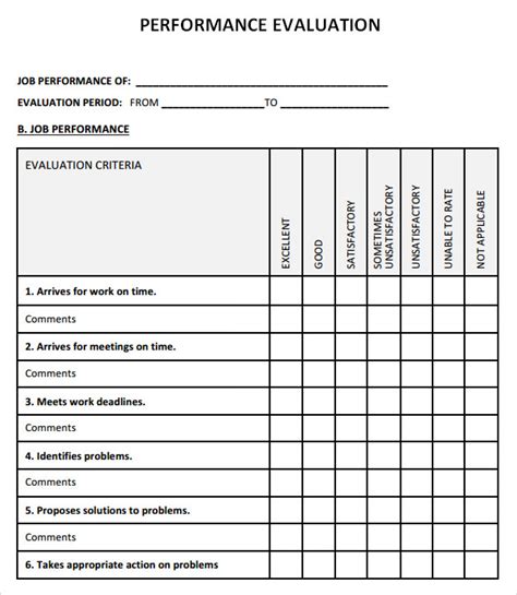 FREE 9+ Job Evaluation Samples in MS Word PDF
