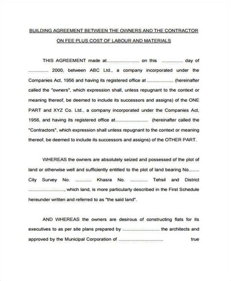 FREE 9+ Labor Contract Sample Templates in MS Word Google Docs