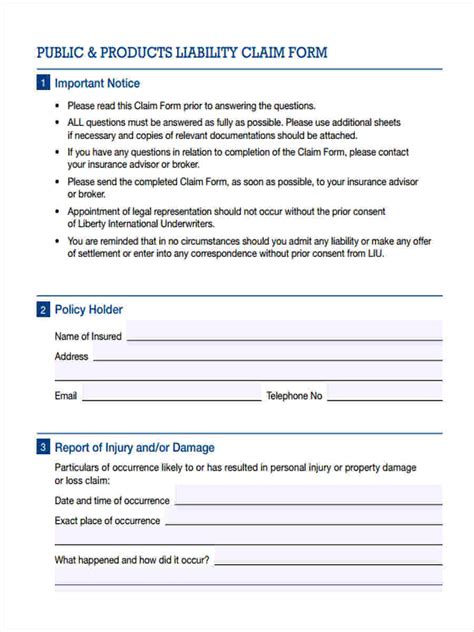 FREE 9+ Liability Insurance Forms in PDF MS Word Liability