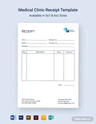 FREE 9+ Medical Receipt Templates in Google Docs Google Sheets MS