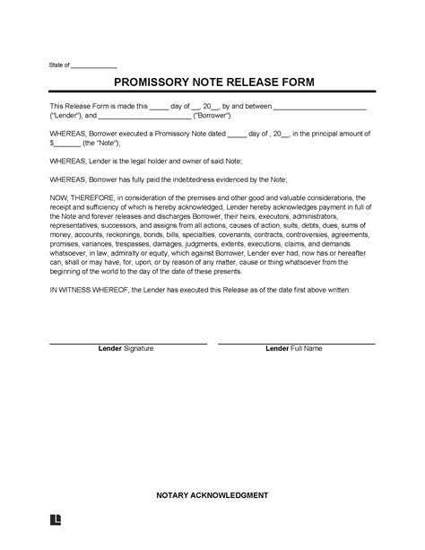 FREE 9+ Note Release Forms in PDF MS Word