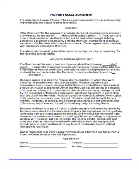 FREE 9+ Property Agreement Forms in PDF MS Word
