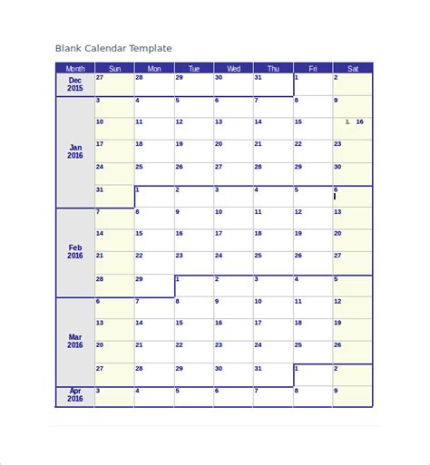 FREE 9+ Sample Calendar Templates in PDF Excel