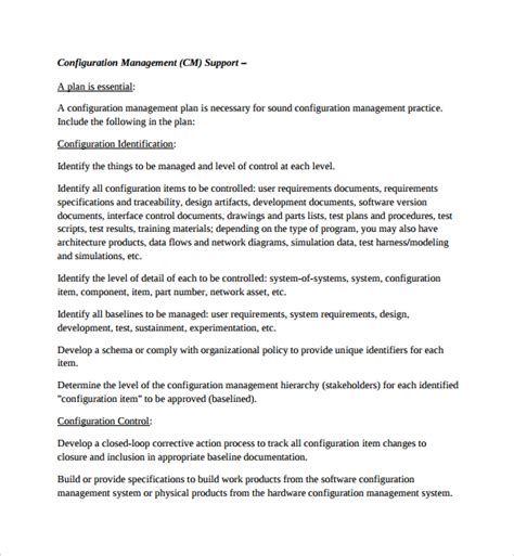 FREE 9+ Sample Configuration Management Plan Templates in PDF