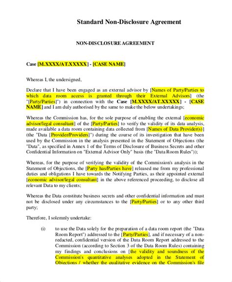 FREE 9+ Sample Non Disclosure Agreement Forms in PDF MS Word