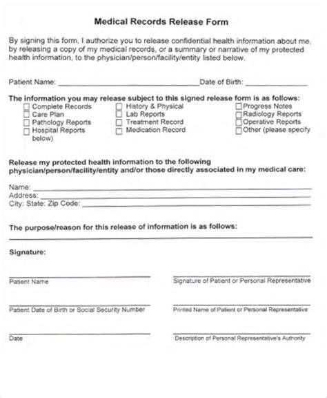 FREE 9+ Sample Records Release Forms in MS Word PDF