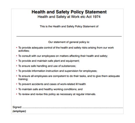 FREE 9+ Sample Safety Statement Templates in PDF Statement template