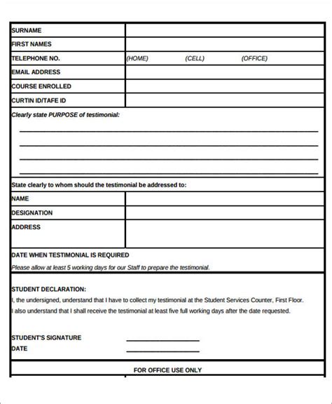 FREE 9+ Sample Testimonial Request Forms in Word, PDF
