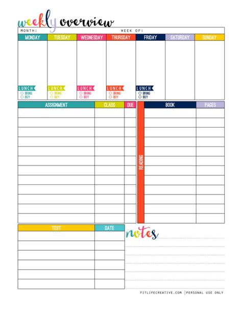 FREE 9+ Student Planner Samples and Templates in PDF