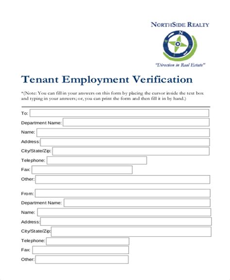 FREE 9+ Tenant Verification Sample Forms in PDF