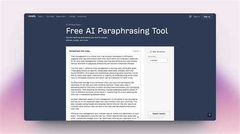Free AI Paraphrasing Tool - Ahrefs - coolestguyplanet.net