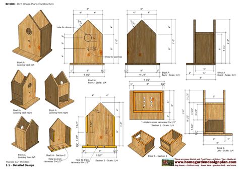 Free Bird House Plans - Bluebird, Purple Martin, Wren, More - balustradellc