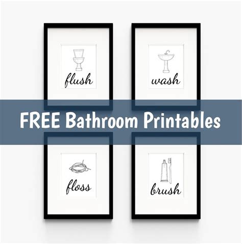 FREE Bathroom Printables! Welsh Design Studio