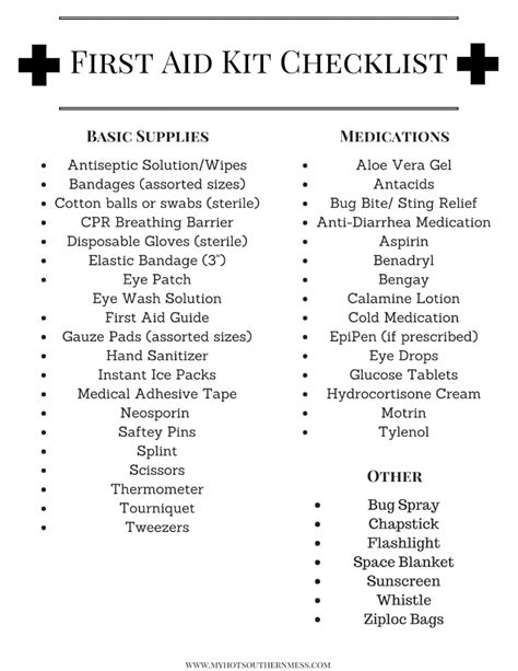 FREE DIY First Aid Kit for Active Families Checklist Printable! First