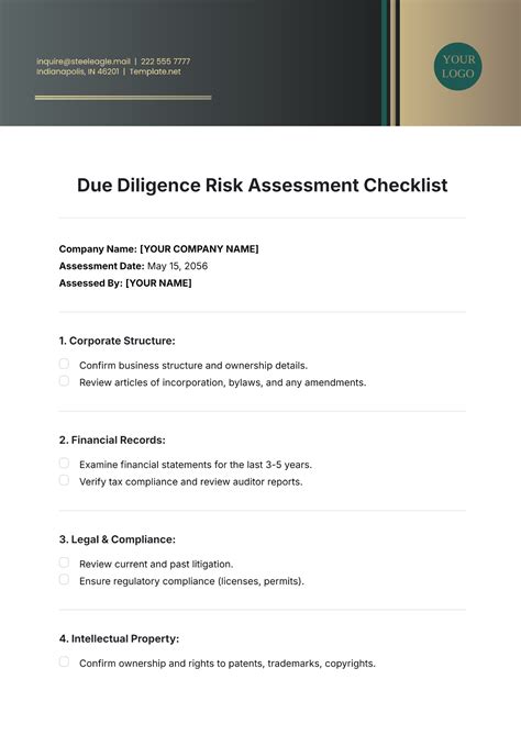 Free Due Diligence Checklist | PDF | SafetyCulture - balustradellc