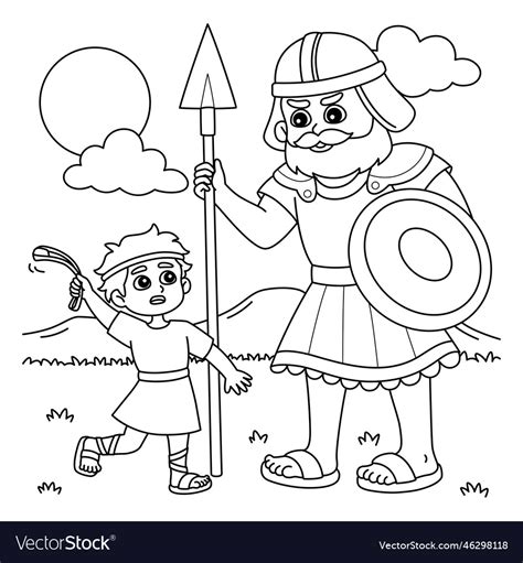 FREE David and Goliath Coloring Pages