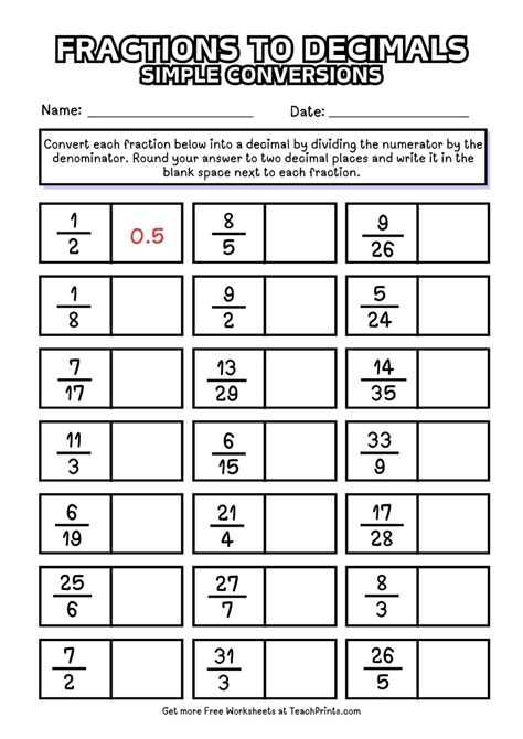 Free Fractions, decimals & percentages conversion - Core Worksheets - wintechmobiles.com