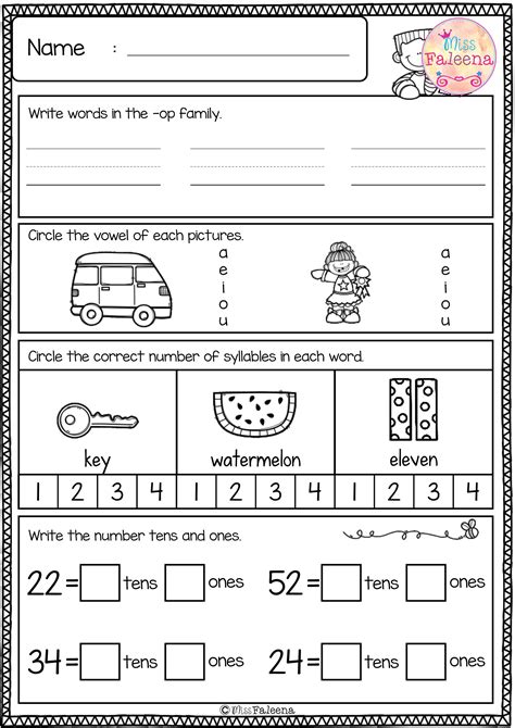 FREE First Grade Math Center - Morning Work - Teachers Pay Teachers