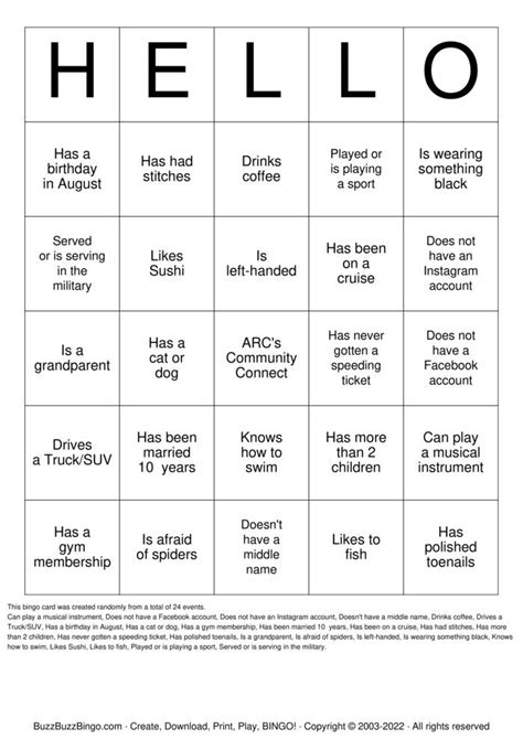 FREE Getting to Know You Bingo in ENGLISH in 2020 Getting to know you