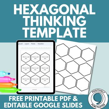 FREE Hexagonal Thinking Activity Templates Visual learning, Learning
