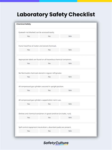Free Laboratory Safety Checklist | PDF | SafetyCulture - wintechmobiles.com