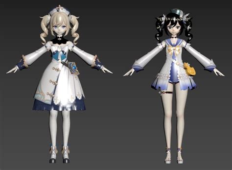 Free Low Poly Maya Models Akt Genshin Character 3d 3D Models For ... - muktibox.com