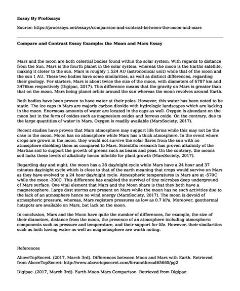 FREE Mars Essays | Best Examples for Academic Success - muktibox.com