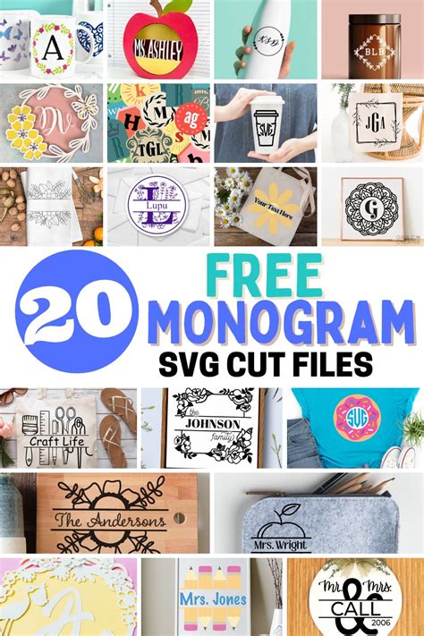 Free Monogram SVG Files | Initials & Frames - Design … - muktibox.com