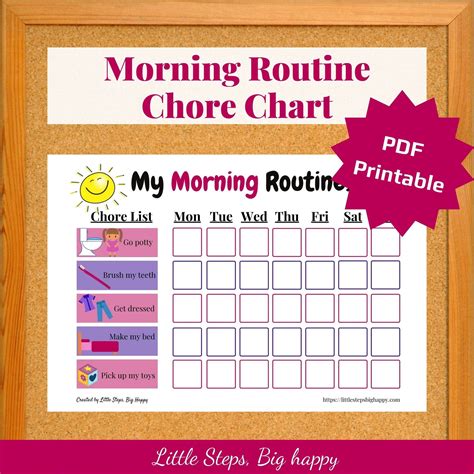FREE Morning Routine Chart for Children