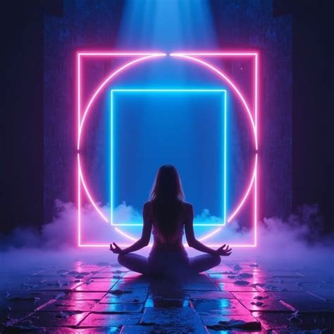 Free Neon Reading Meditation Image - Synthwave, Neon, Cyberpunk ... - muktibox.com