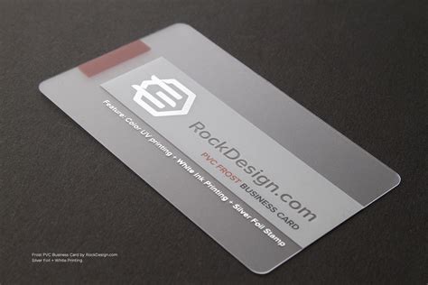 FREE ONLINE bright and clean FROSTED PLASTIC business card template