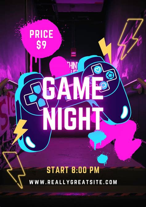 Free printable, editable gaming poster templates - muktibox.com