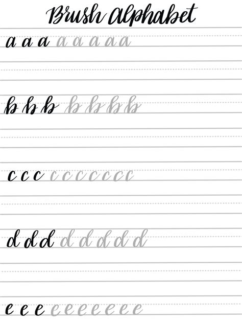Free Printable Calligraphy Practice Sheets - Masha Plans - muktibox.com