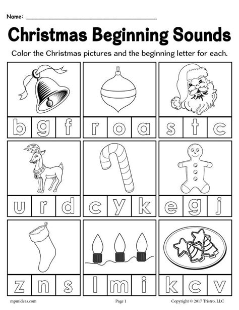 Free Printable Christmas Alphabet Worksheets - muktibox.com