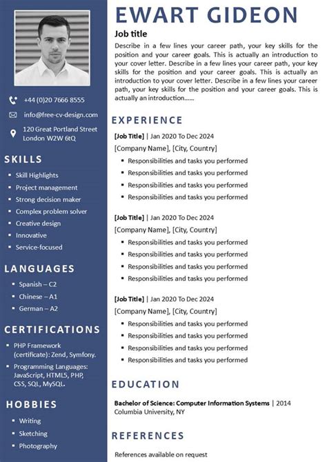 Free Professional CV Templates 2025 - FutureLearn - balustradellc