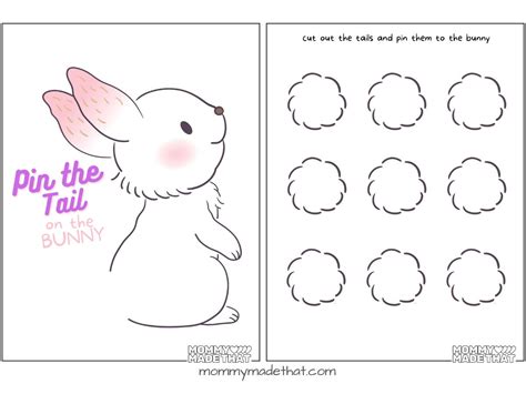 FREE Pin the Tail on the Bunny Printable!